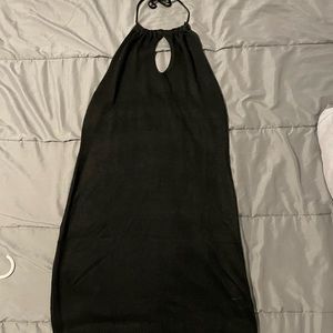 Black Halter Knit Bodycon dress